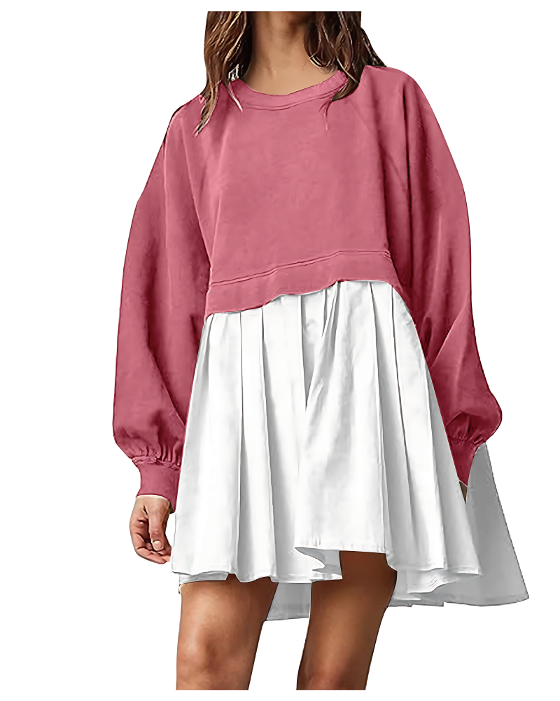 On My Way Mini Dress Pink-White