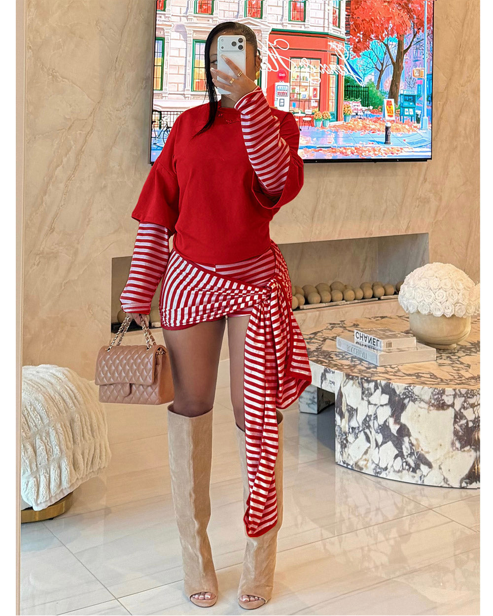 Plot Twist Striped Shorts Set