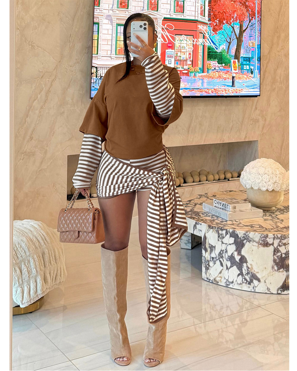 Plot Twist Striped Shorts Set