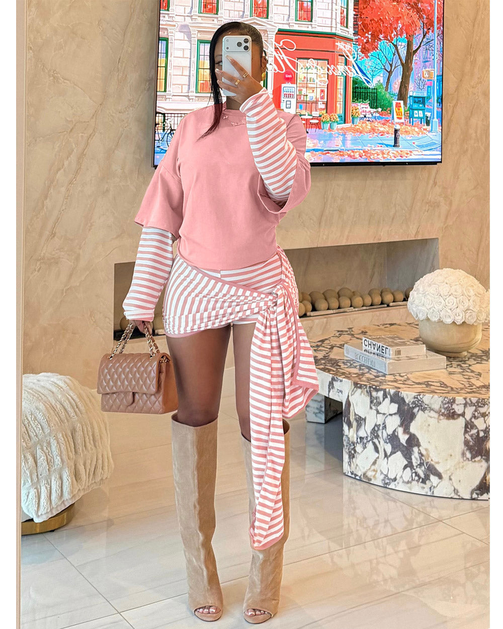 Plot Twist Striped Shorts Set