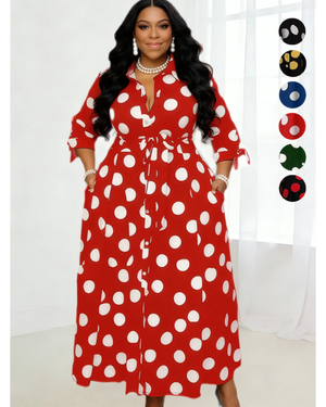Polka Dot Classy Maxi Dress