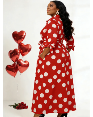Polka Dot Classy Maxi Dress