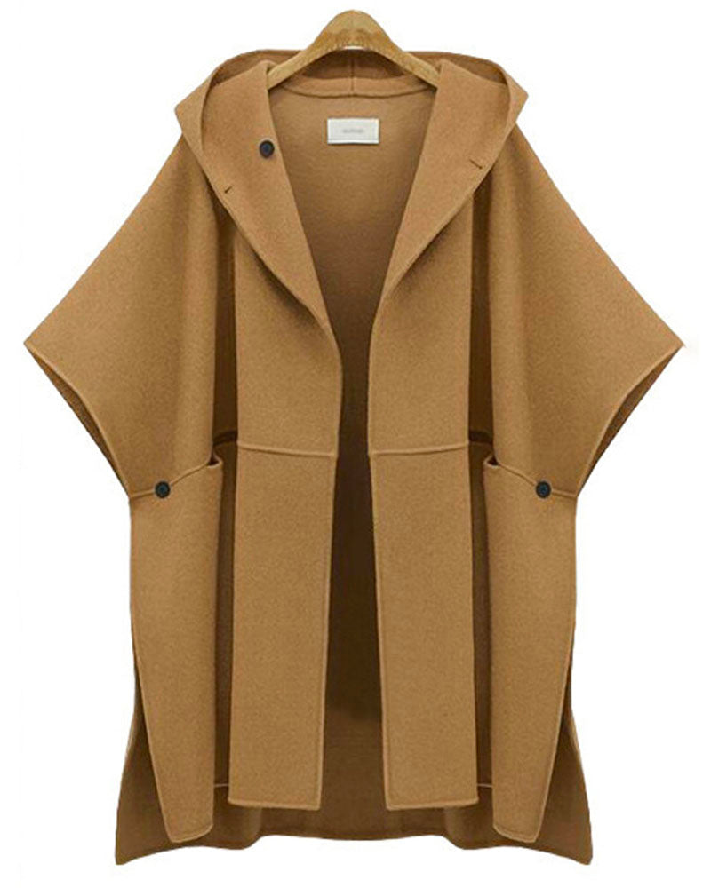 My Moment Hoodie Poncho (On Sale) Khaki