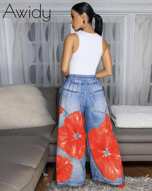 Flower Power Wide Leg Pants