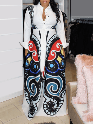 Kleid mit Schmetterlings-Print