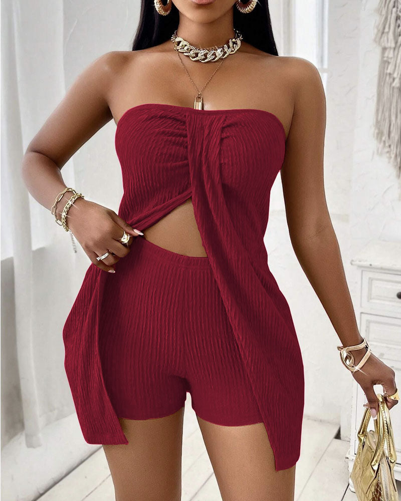 Pretty On Point Short Set Burgundy