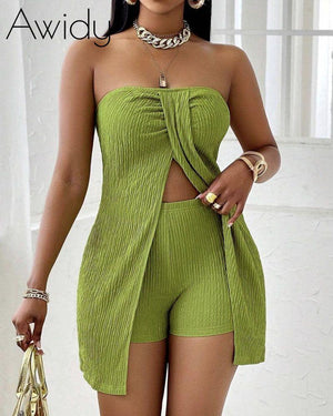 Pretty On Point Short Set Green