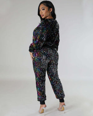 Pretty Sequin Jogger Set