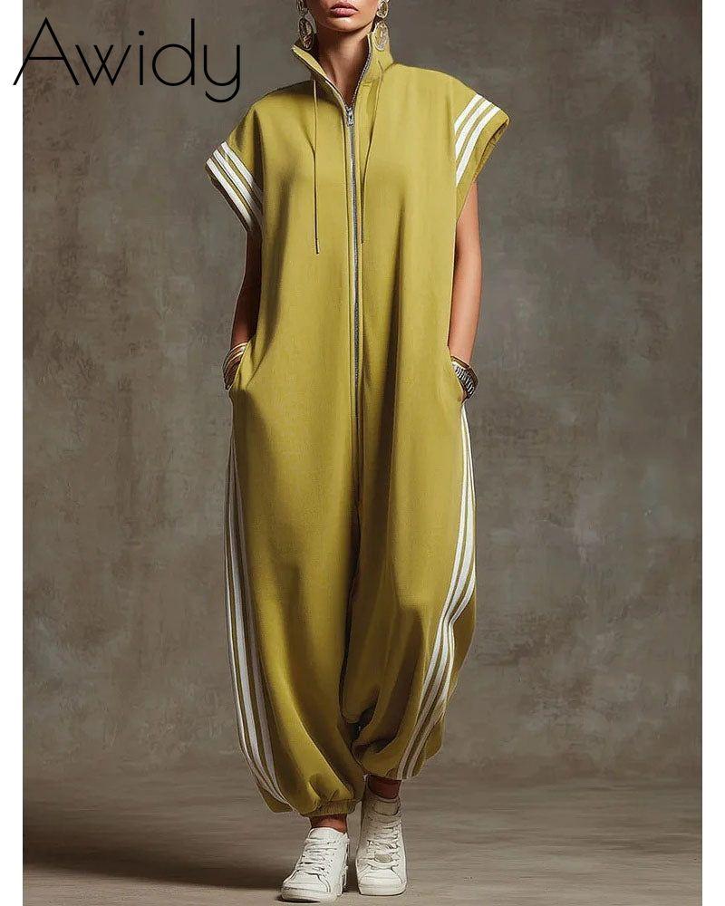 Rana Zip-Front Jumpsuit