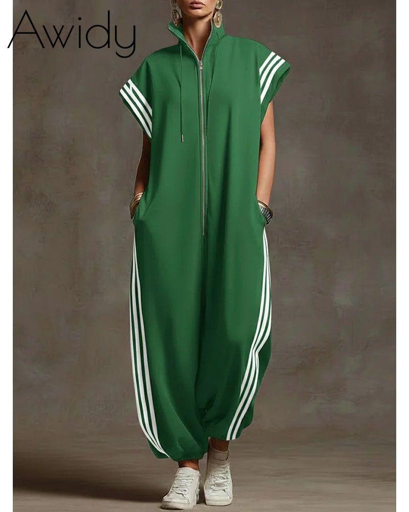Rana Zip-Front Jumpsuit