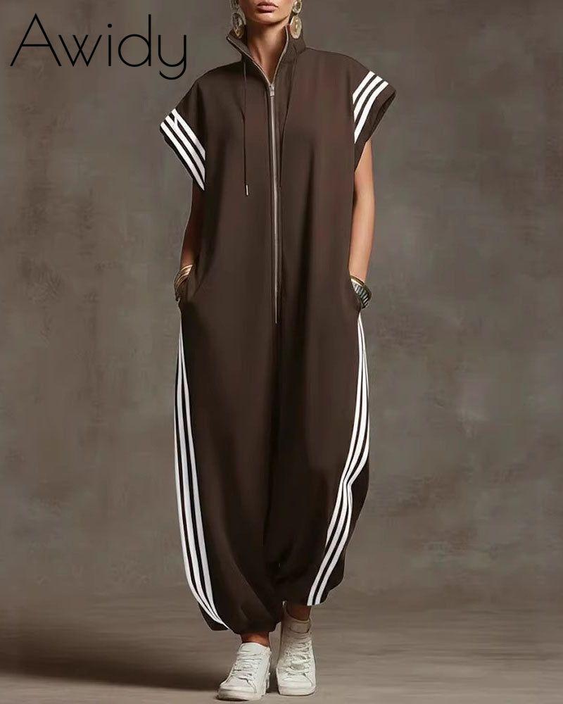Rana Zip-Front Jumpsuit