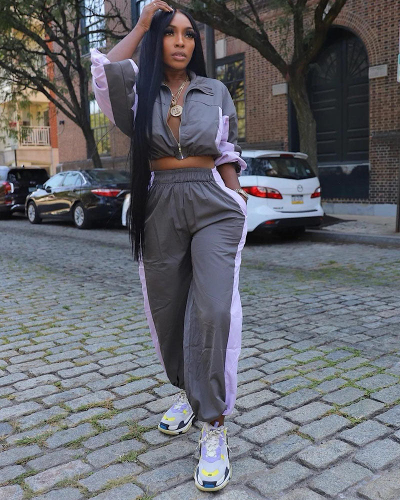 Ensemble de jogging coupe-vent prêt à partir