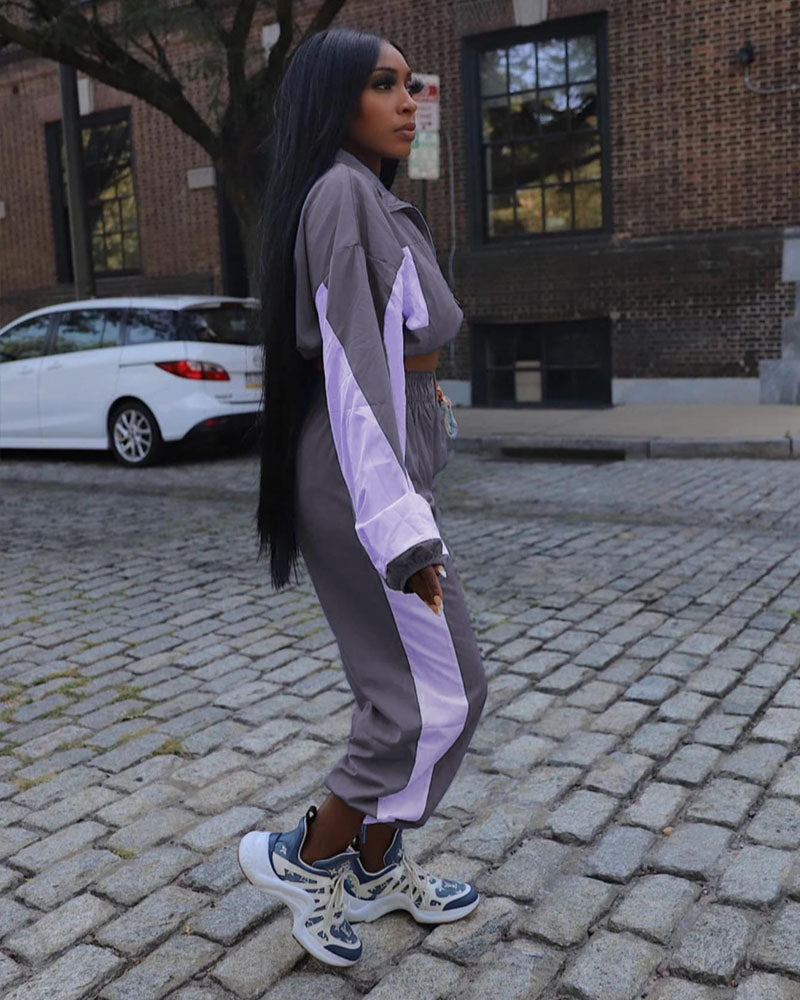 Ensemble de jogging coupe-vent prêt à partir