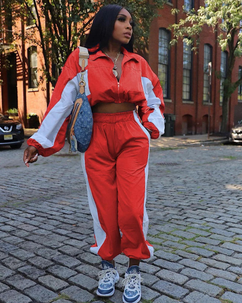 Ensemble de jogging coupe-vent prêt à partir