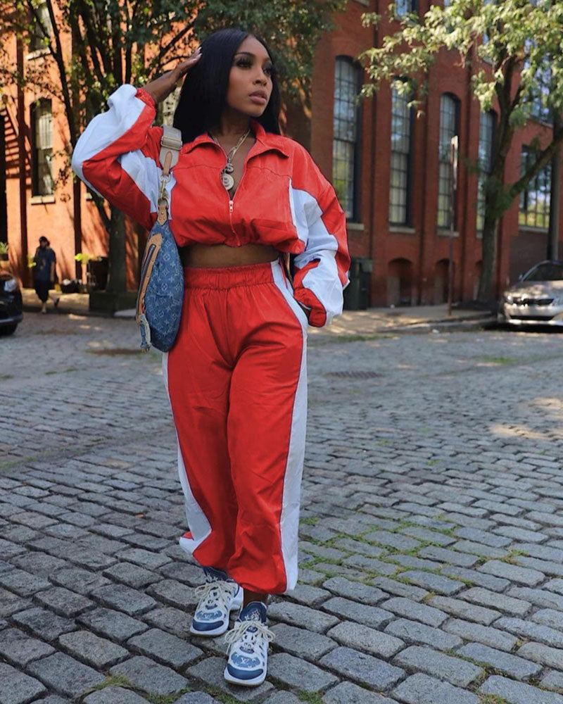 Ensemble de jogging coupe-vent prêt à partir