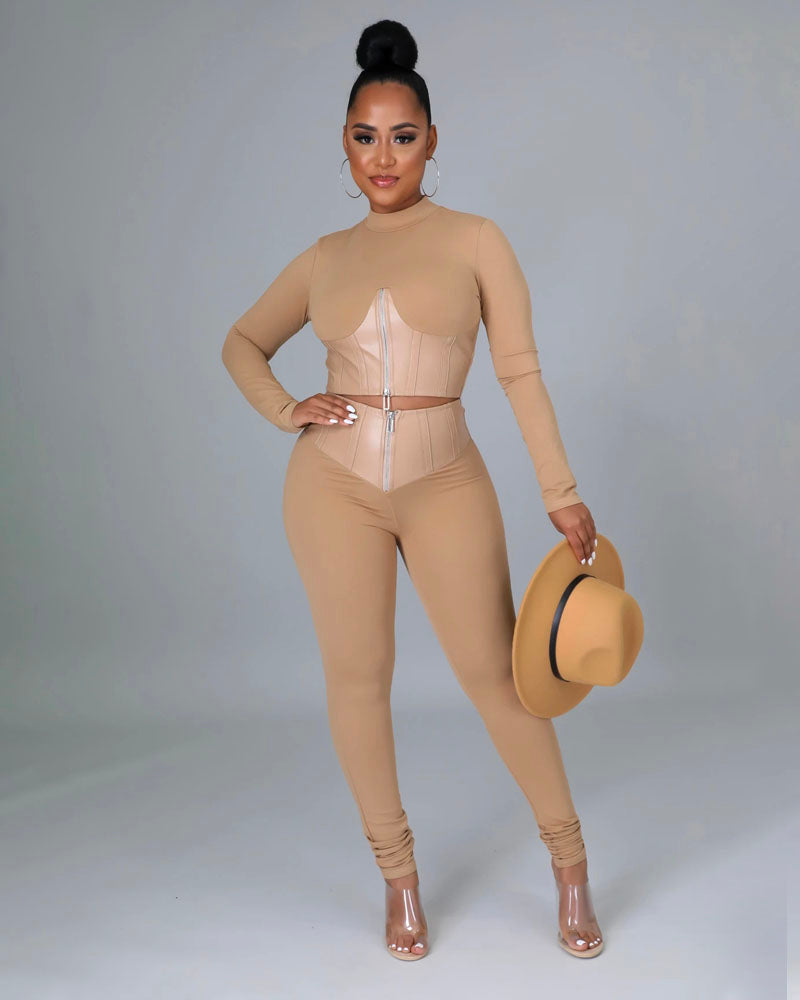 Remi Leggings Set Khaki