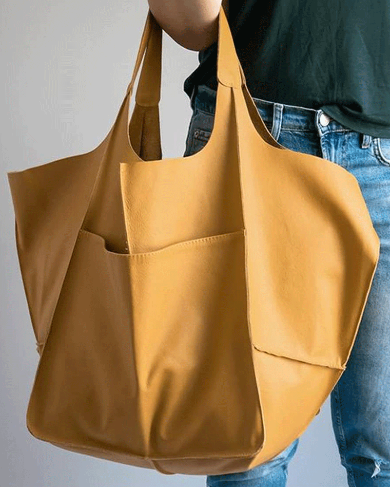 Retro Style Tote Bag Yellow