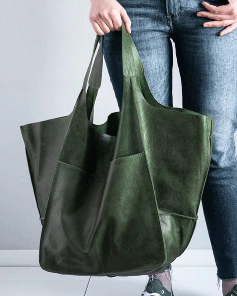 Retro Style Tote Bag Green