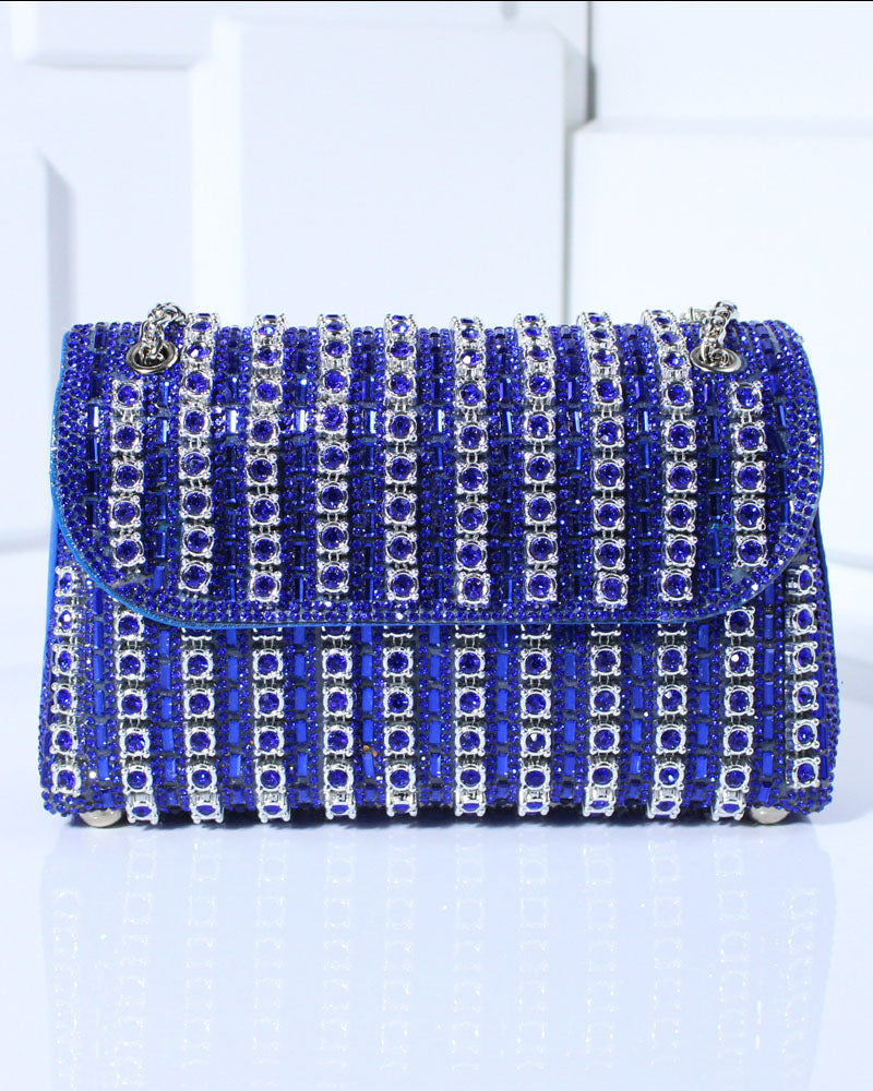 Rhinestone Luxury Bag Blue