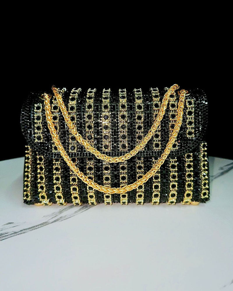 Rhinestone Luxury Bag Black
