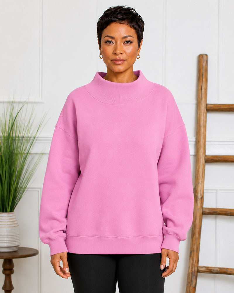 Rich Mock Neck Sweatshirt