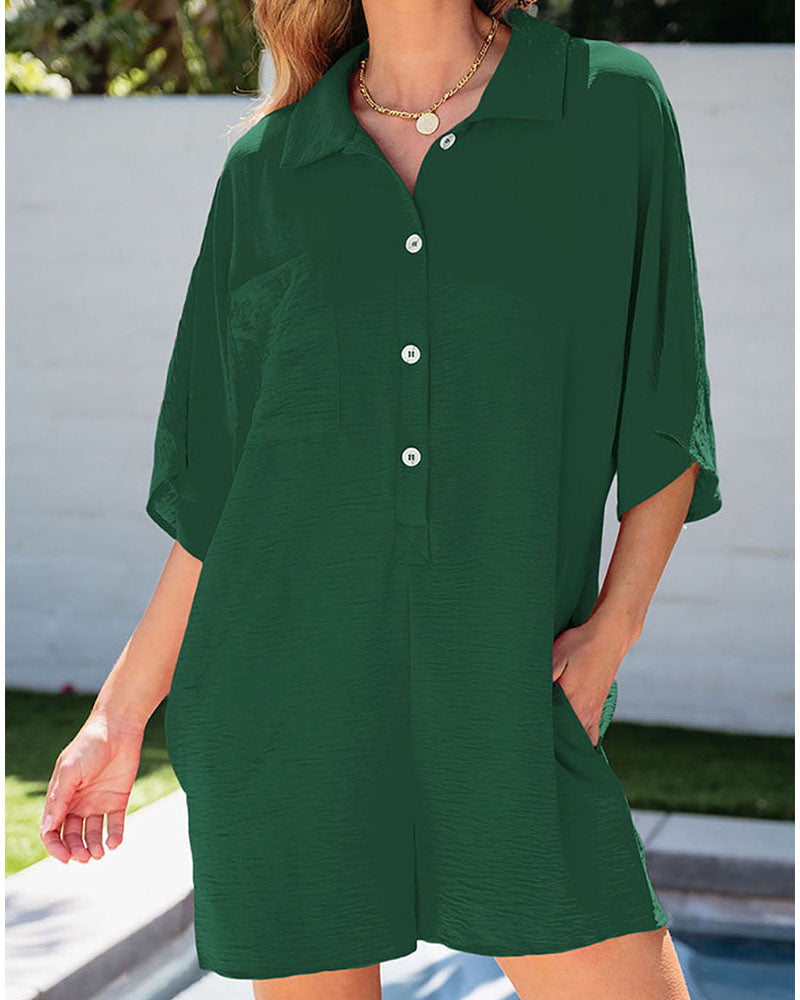 Rose Hill Romper Green