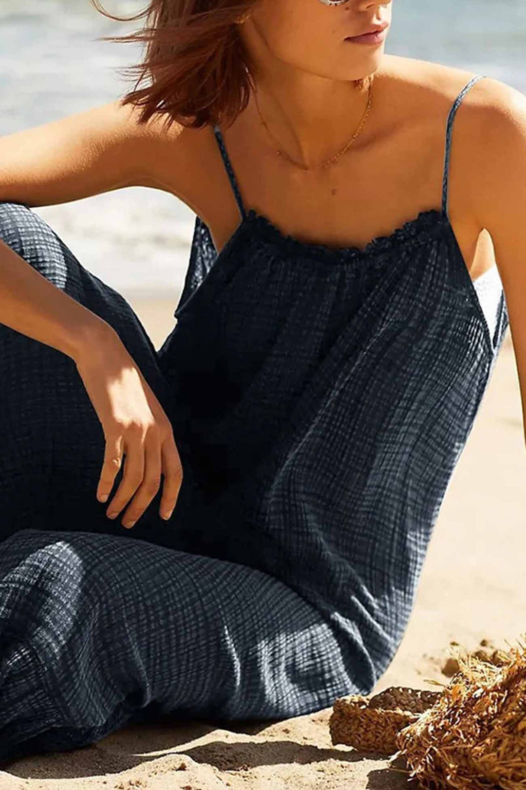 Ruffled Backless Tiered Cami Dress