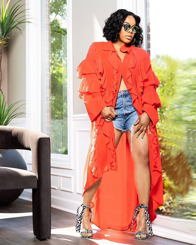 Vacation Needed Blouse/Dress Red