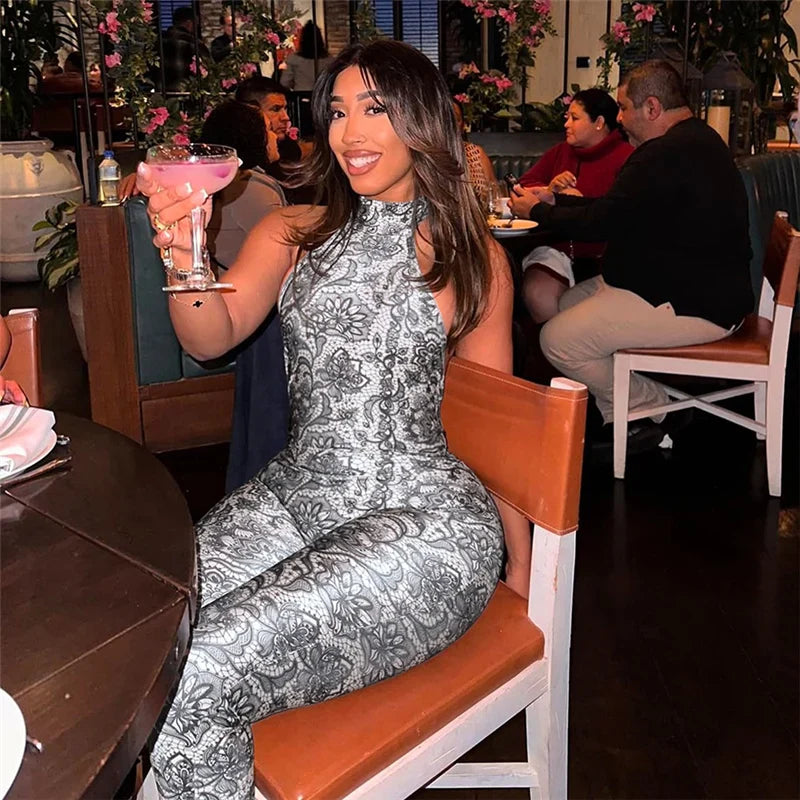 Halter Flare Jumpsuit