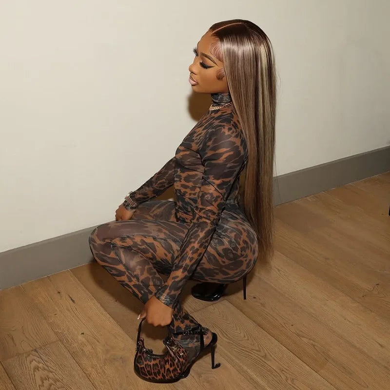 Wild Sheer Leopard Jumpsuit