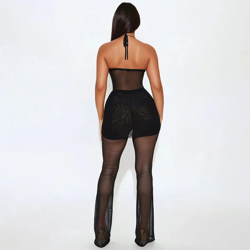 Bare Bold Mesh Maxi Dress