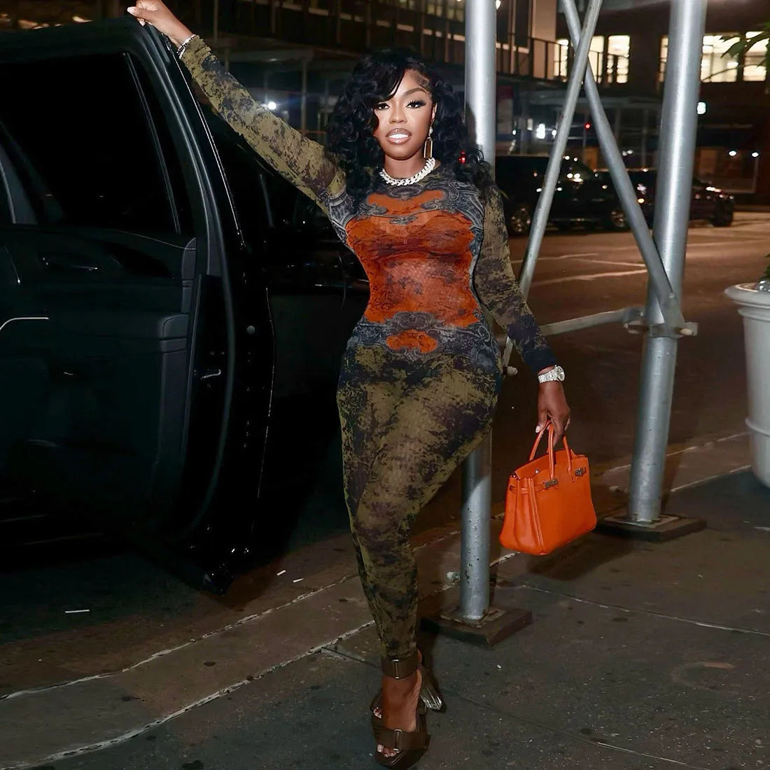 Earth Tones Illusion Jumpsuit