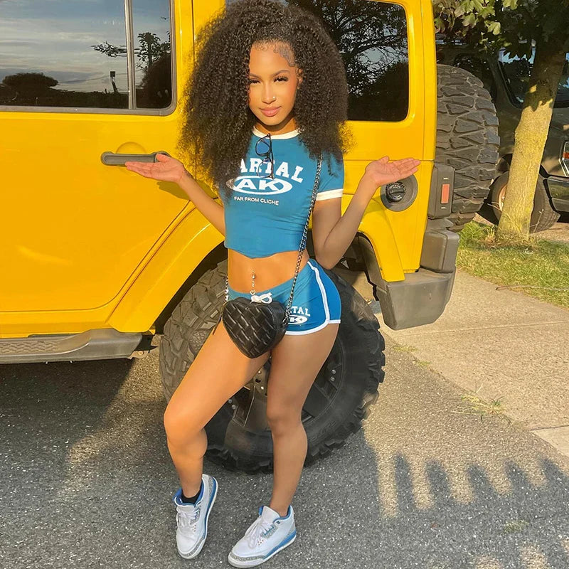 Active Crop Top & Shorts Set