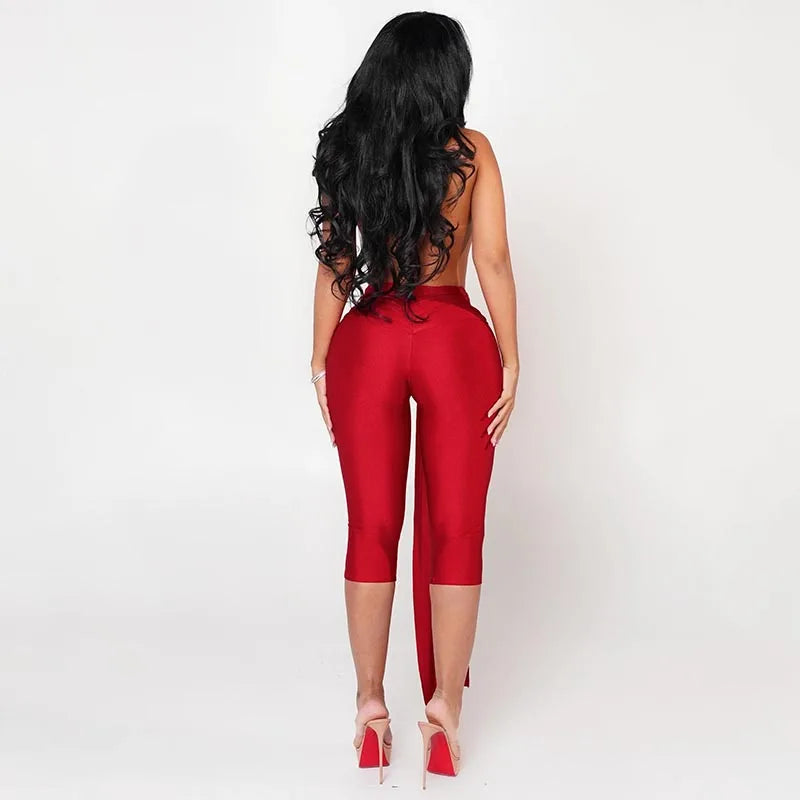 Temptation Wrap Capri Jumpsuit
