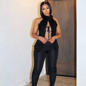 Midnight Fuzzy Velvet Set