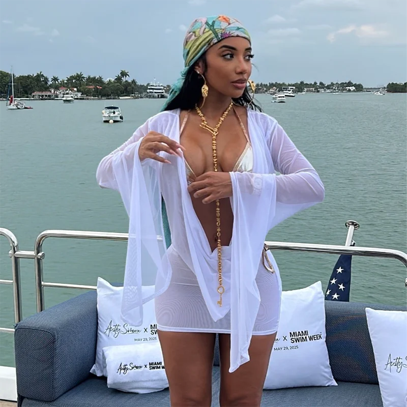 Draped Vacation Mini Dress