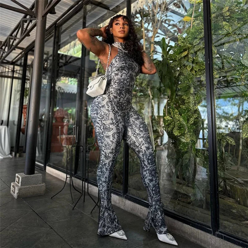 Halter Flare Jumpsuit