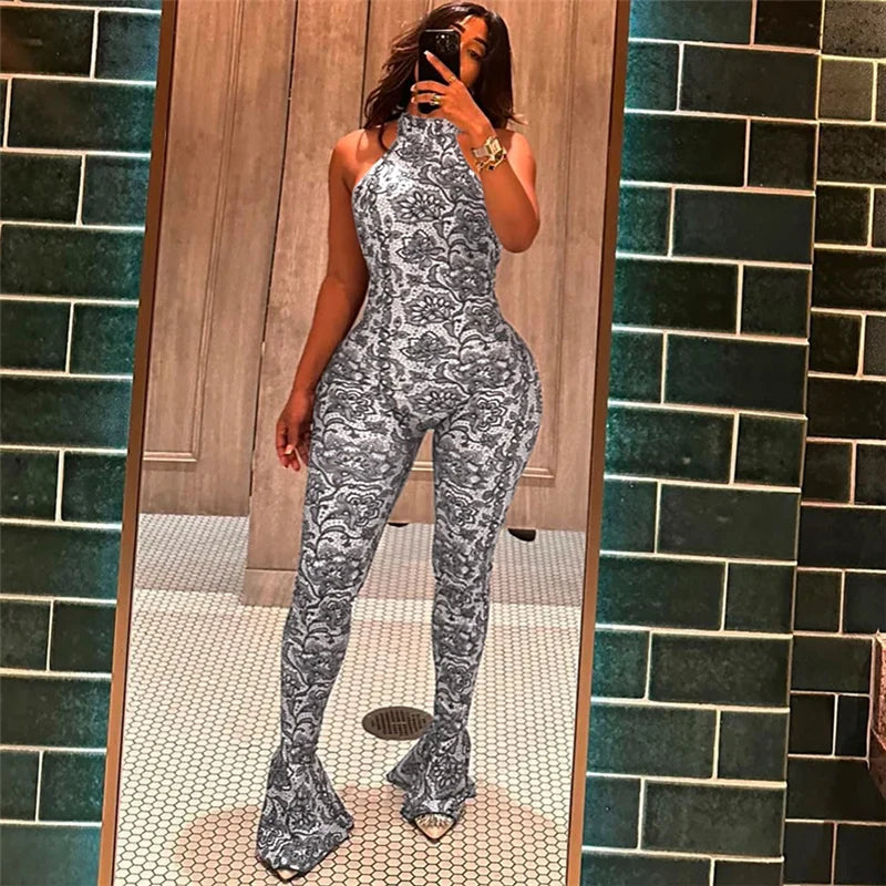 Halter Flare Jumpsuit