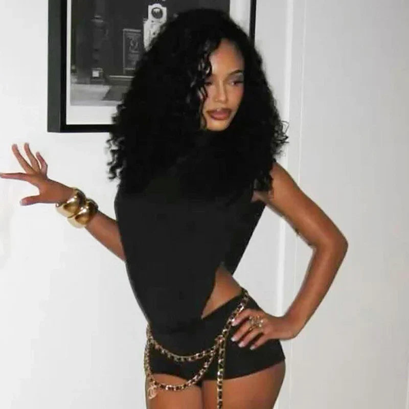 Edge Cut Bodysuit Shorts Set