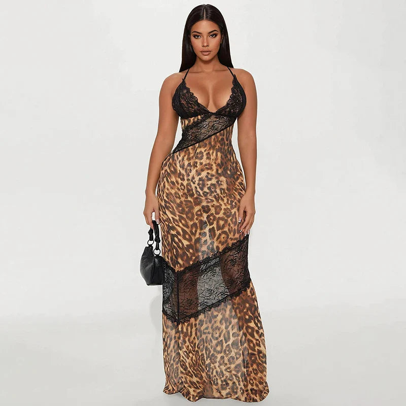Wild Lace Illusion Dress