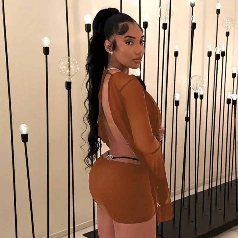 Draped Vacation Mini Dress