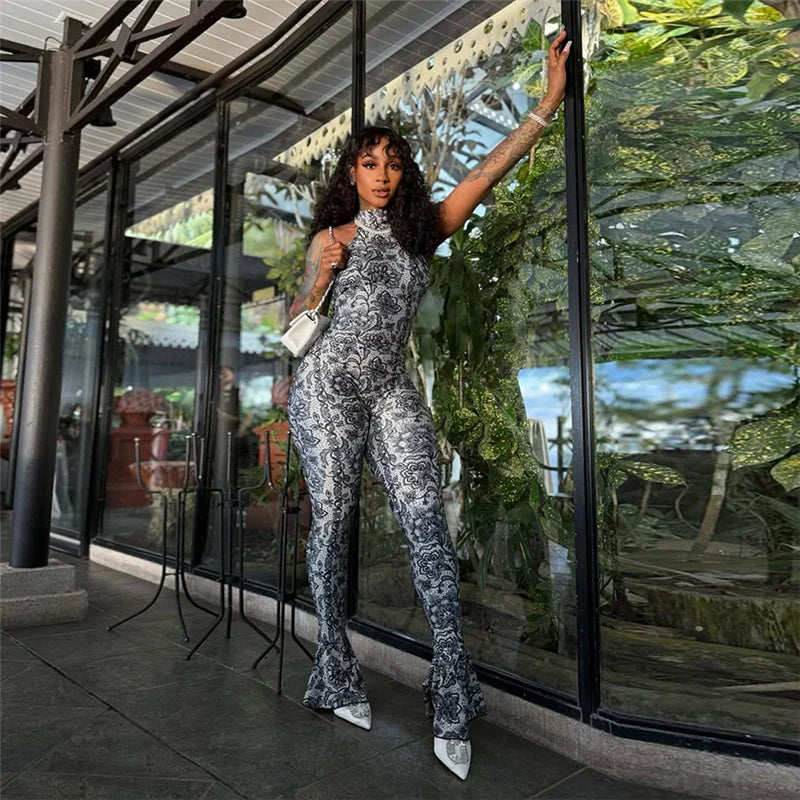 Halter Flare Jumpsuit