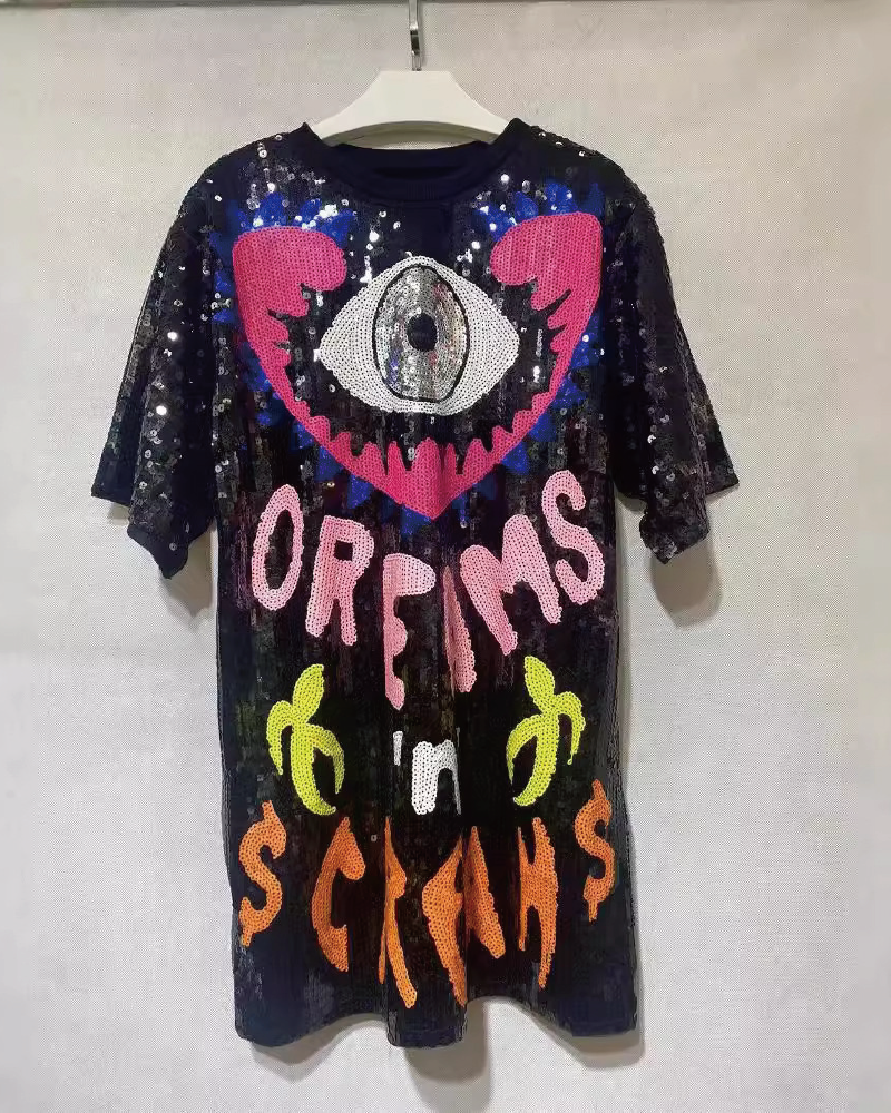TIME TO SHINE SEQUIN JERSEY SHINE-blk1 One Size