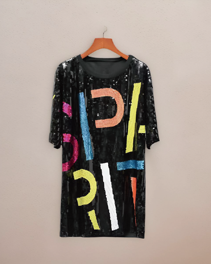 TIME TO SHINE SEQUIN JERSEY SHINE-blk3 One Size