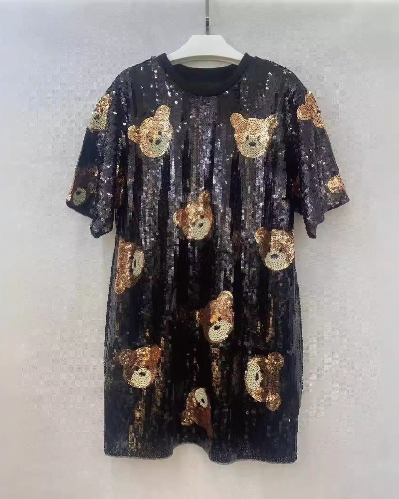 TIME TO SHINE SEQUIN JERSEY SHINE-blk4 One Size