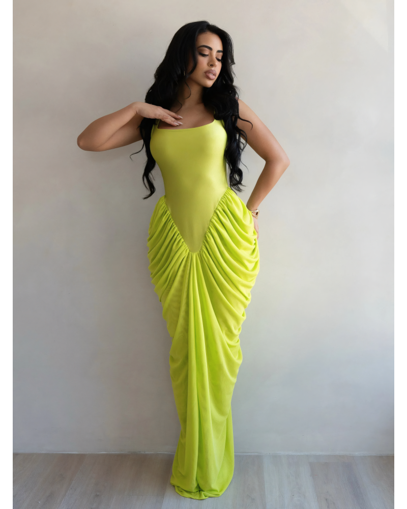 Draped Goddess Maxi Dress – Awidy