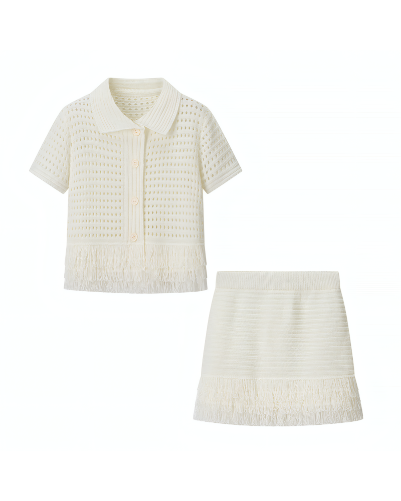 Knit Tassell Co-Ord Set