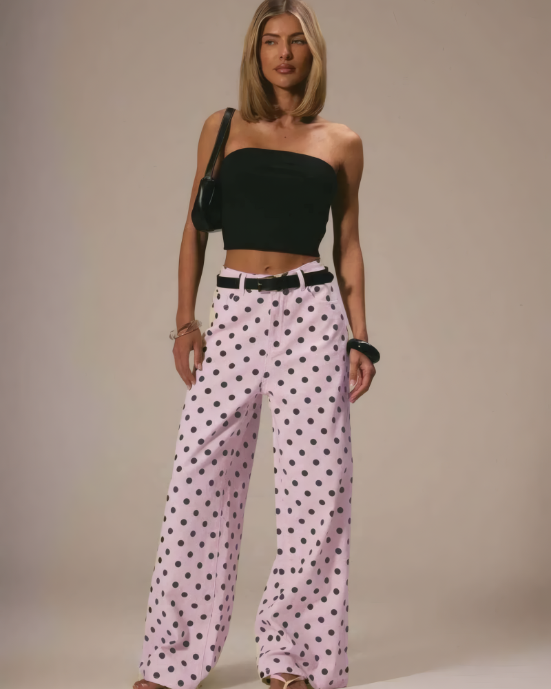 Lucelia Polka Dot Jeans