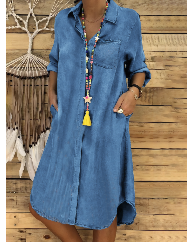 Chill Out Denim Shirtdress