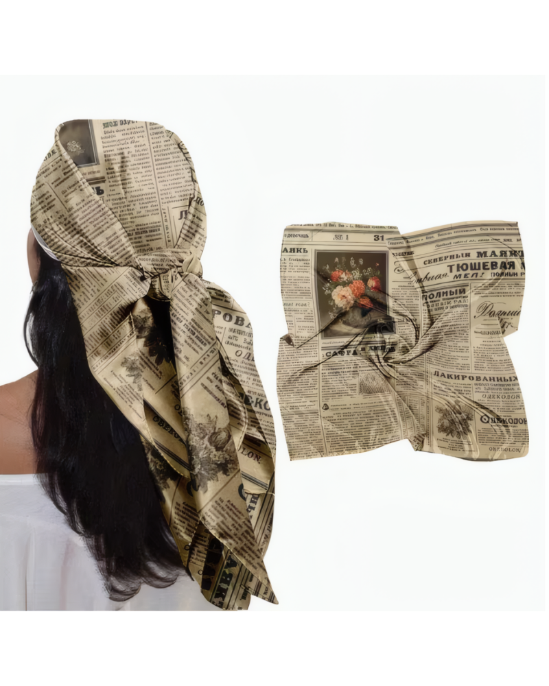 Vintage Press Silk Scarf